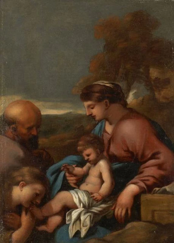 La Sacra Famiglia e Giovannino - attribuito